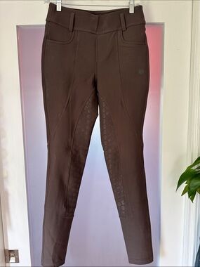 Maya Delorez Brown Full-Seat Compression Riding Breeches with Silicone Grip